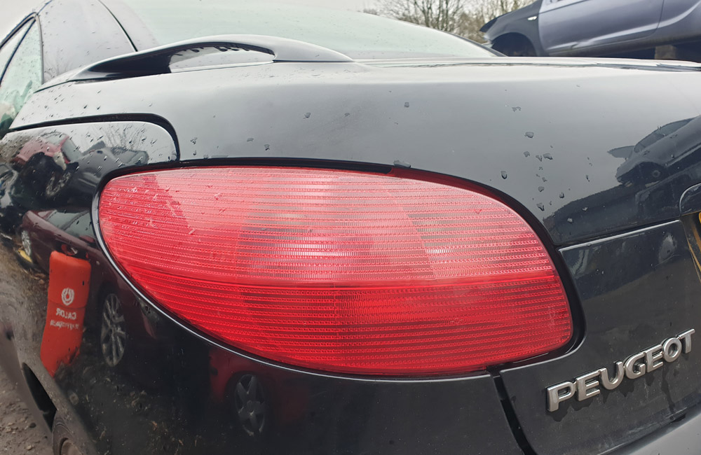 Peugeot 206 CC SE Coupe Rear light passengers